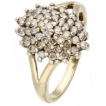 14K. Yellow gold marquise ring set with approx. 0.45 ct. diamond.