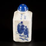 A softpaste snuff bottle with Wu Shuang Pu decor, China, 19th century.
