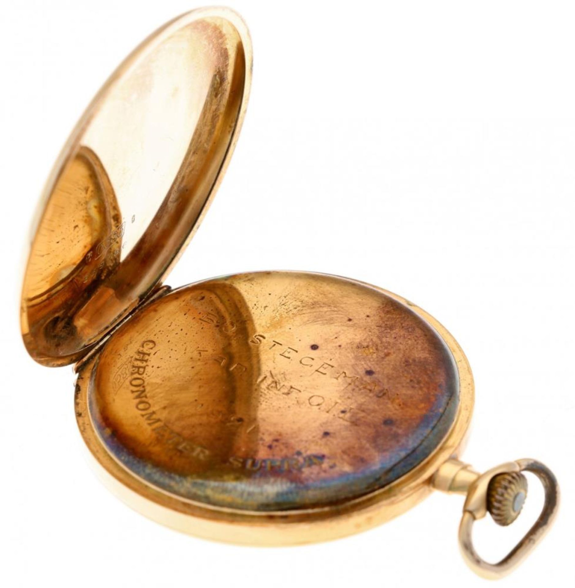 Chronometer Supra - Golden pocket watch with golden chain - ca. 1915. - Bild 5 aus 7