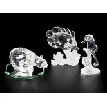 (4) piece lot of Swarovski miniatures