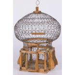 A pagoda style birdcage, 20th century.