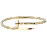 18K. Yellow gold classic Cartier 'Juste un Clou' bangle bracelet.