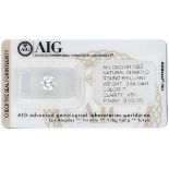 AIG Certified Brilliant Cut Natural Diamond 0.84 ct.