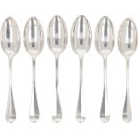 (6) piece set dinner spoons (Rutgert Coenradi 1783-1811) silver.