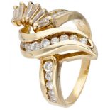 BLA 10K. Yellow gold ring set with approx. 0.59 ct. diamond.