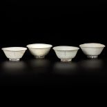 A lot comprising (4) rice bowls "Vung Tao Cargo (Christies 1992) ", China, Kangxi.