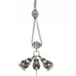 Chatelaine with two signets - Silver