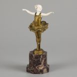 Johann Philipp Ferdinand Preiss (1882-1943), A 'chryselephantine' figure of a dancing girl, France,