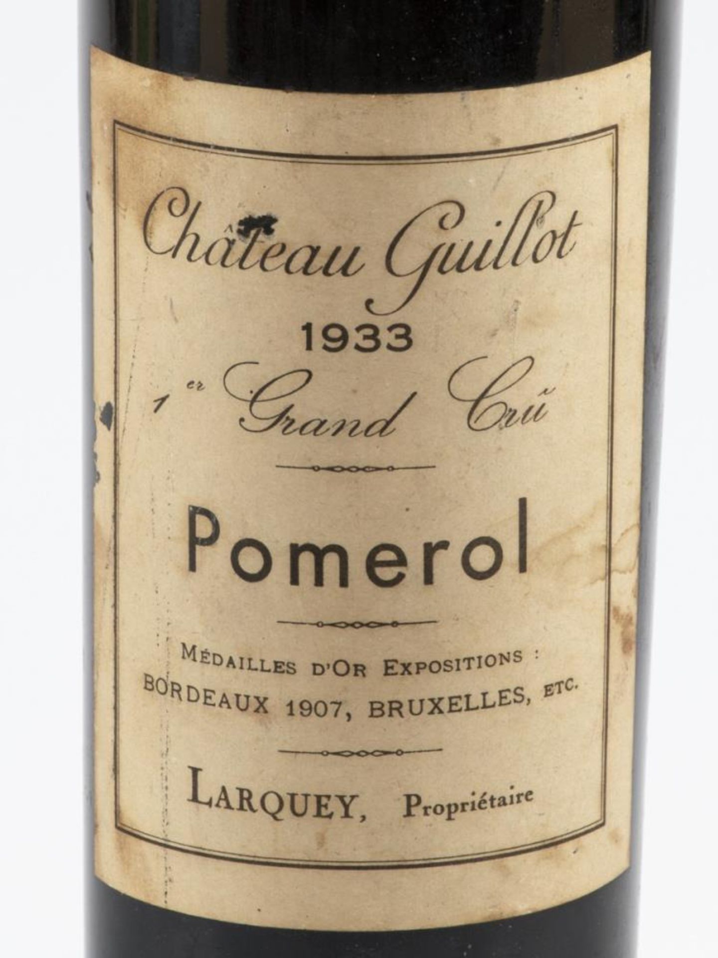 Château Guillot - Grand Cru - Pomerol - 1933. - Bild 2 aus 2
