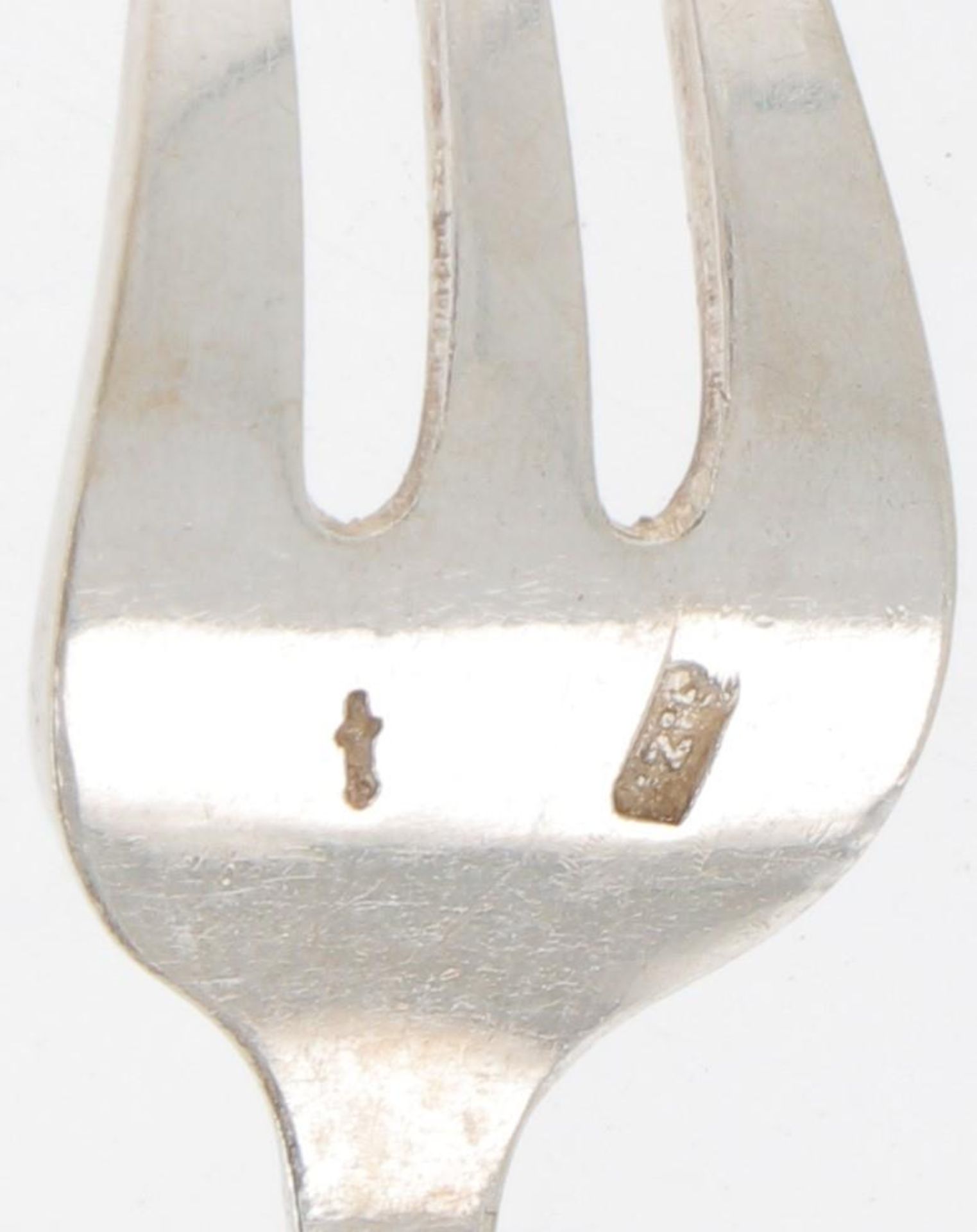 (12) piece set silver pastry forks. - Image 2 of 2