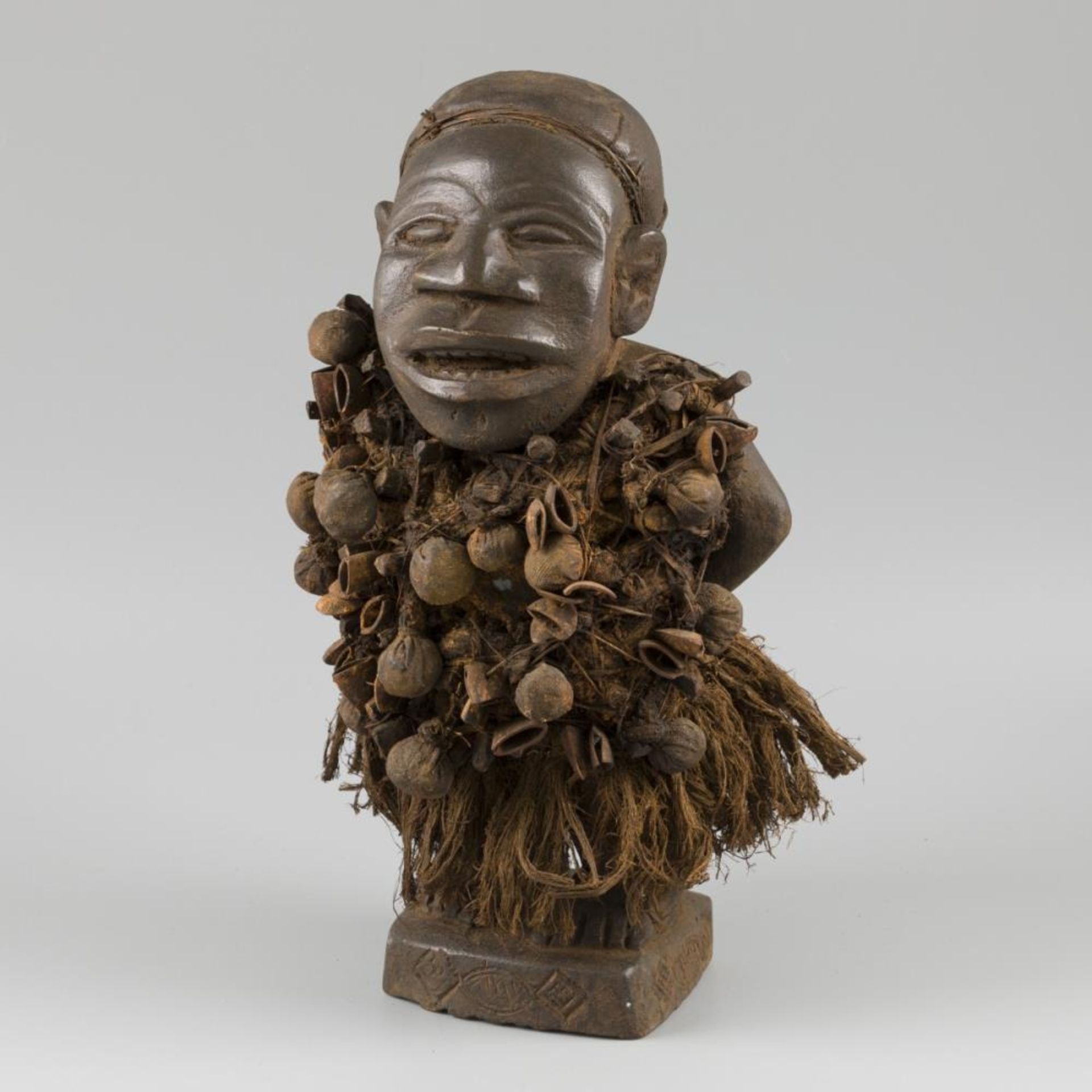 A Nkisi Nkondi fetish statue, D.R. Congo, mid. 20th century.