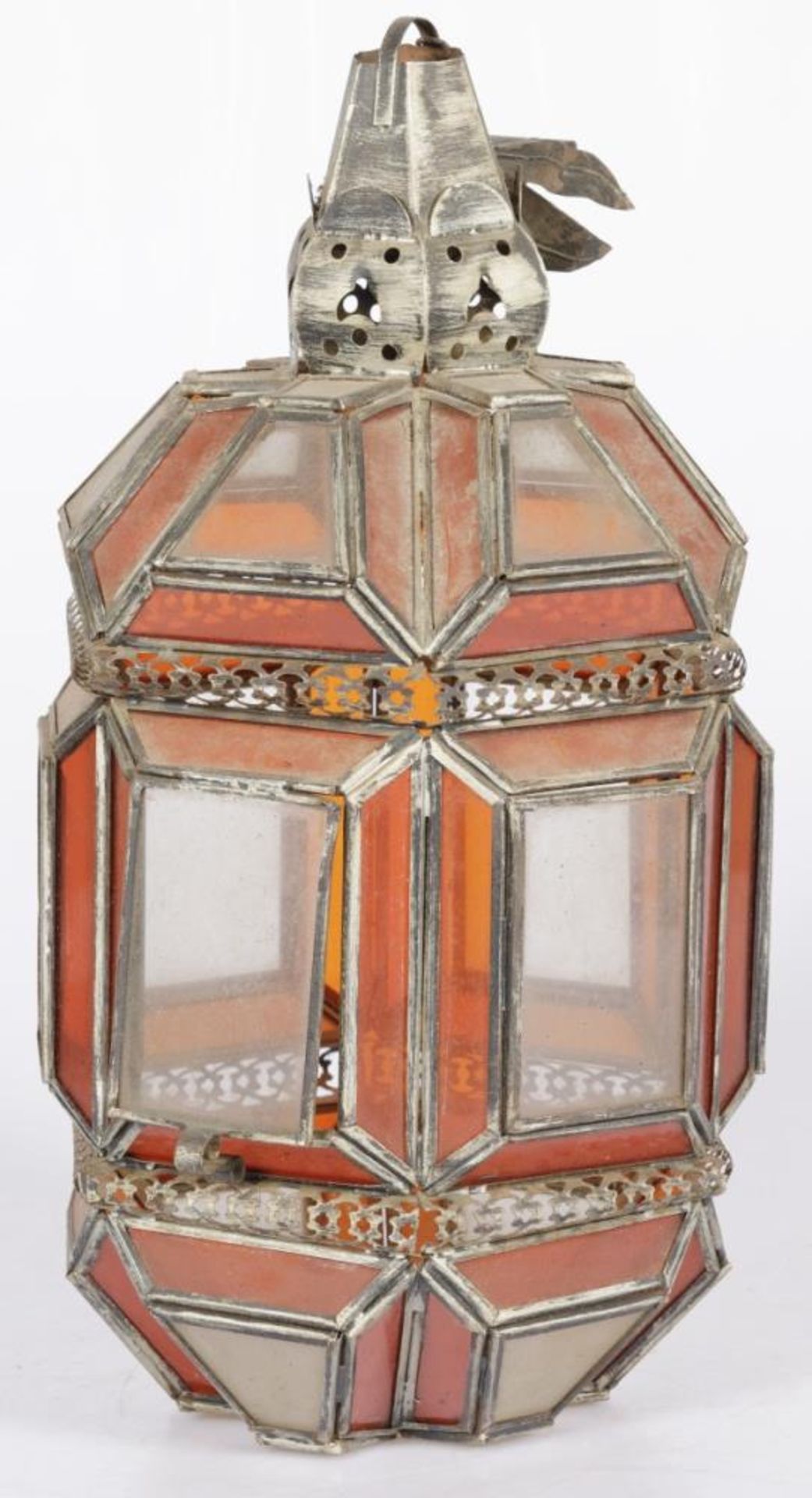 A hexagonal Moroccan hall lamp, 20th century.
