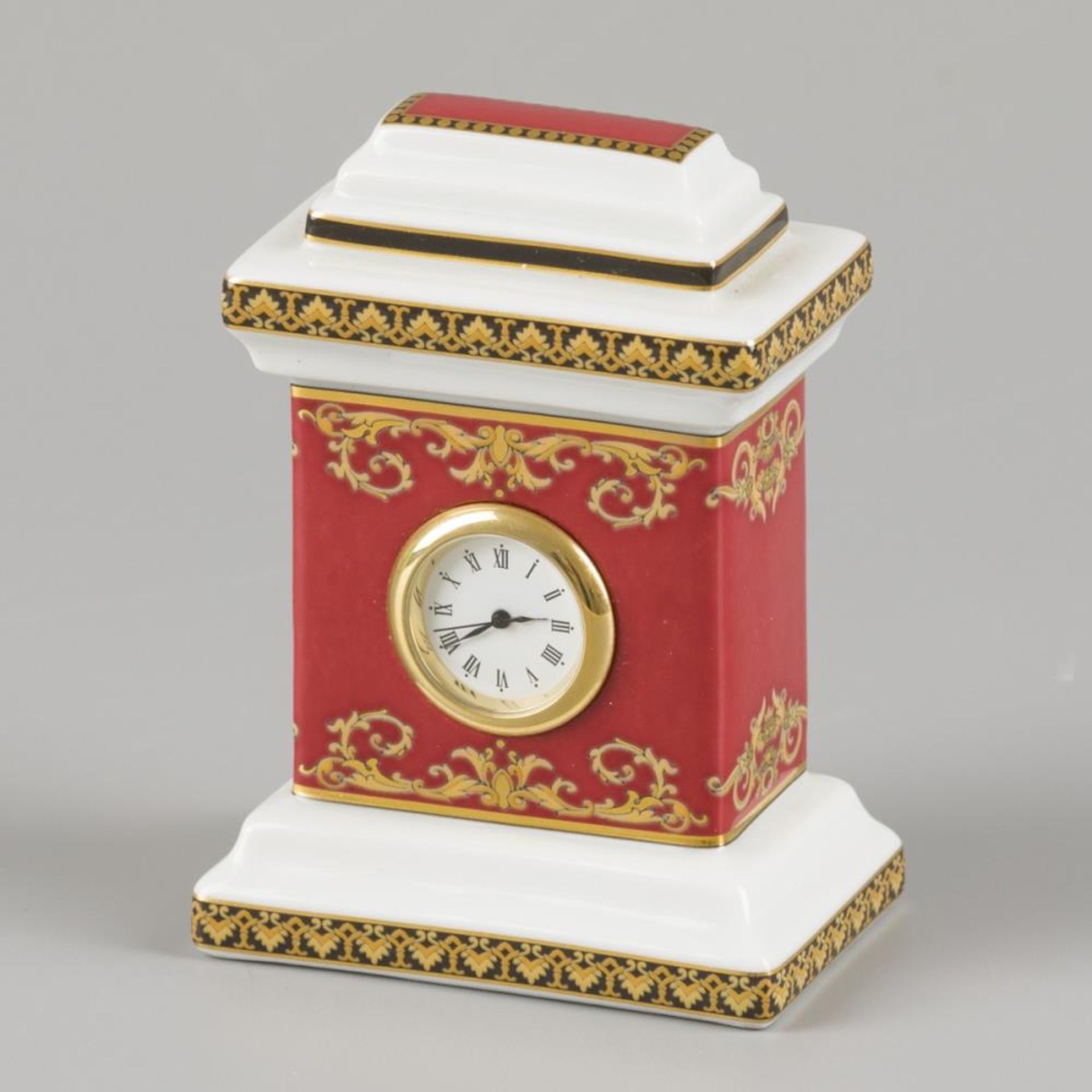 A porcelain "Medusa" desk clock. Rosenthal for Versace.