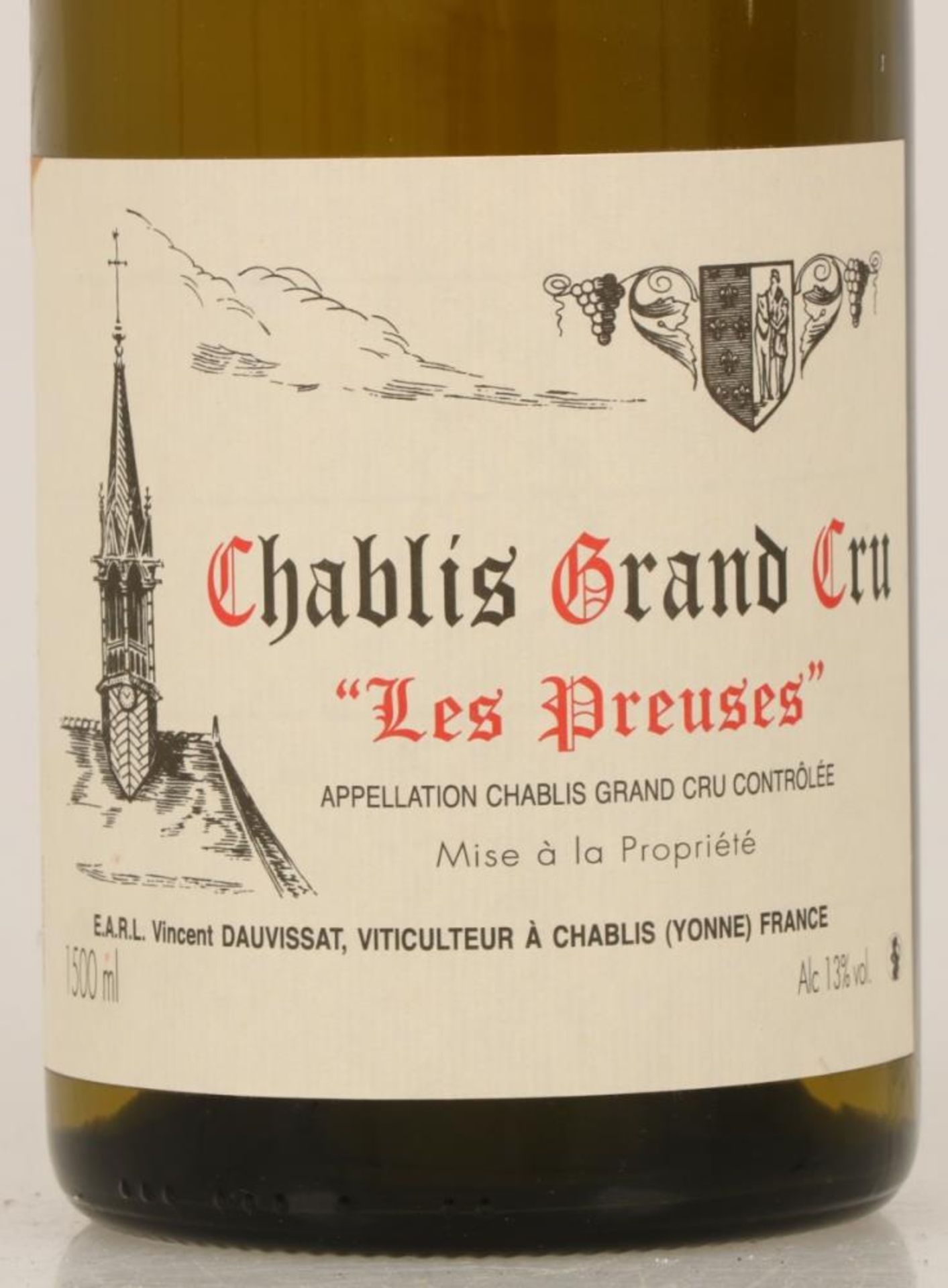 (150 cl) Dauvissat Le Preuseur - Chablis Grand Cru - 2013. - Bild 2 aus 2
