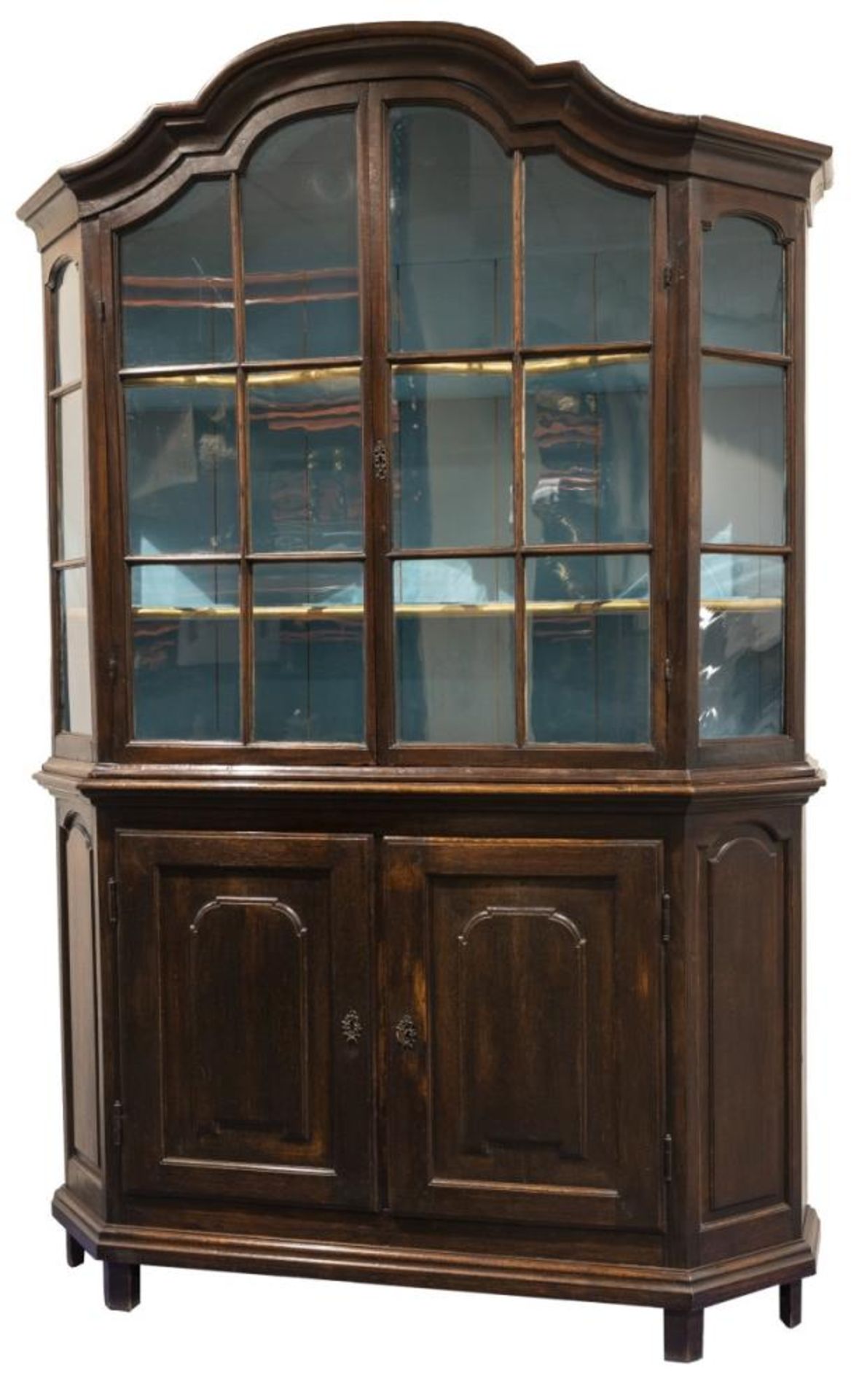 A Dutch, 18th. C. stained display cabinet.