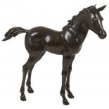 A bronze sculpture of a young foal / baby horse, Germany(?), 20th century.