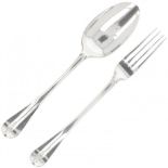 Spoon & fork (Alkmaar Willem Dudy 1776-1807) silver.