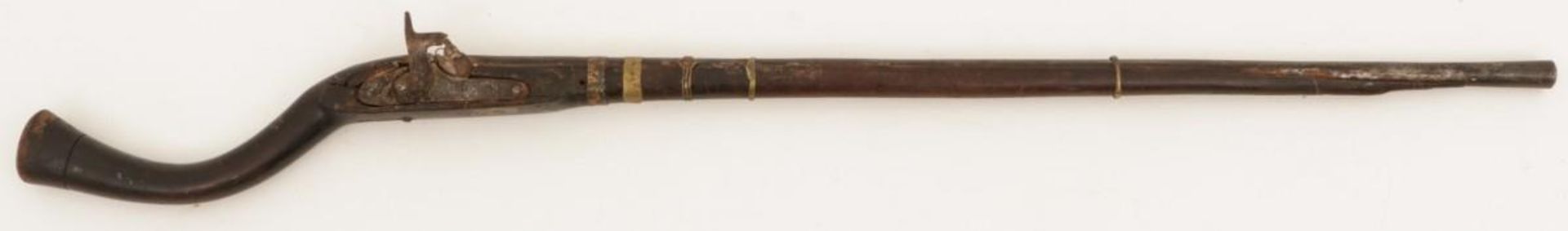 An Afghan percussion rifle, ca. 19th century.