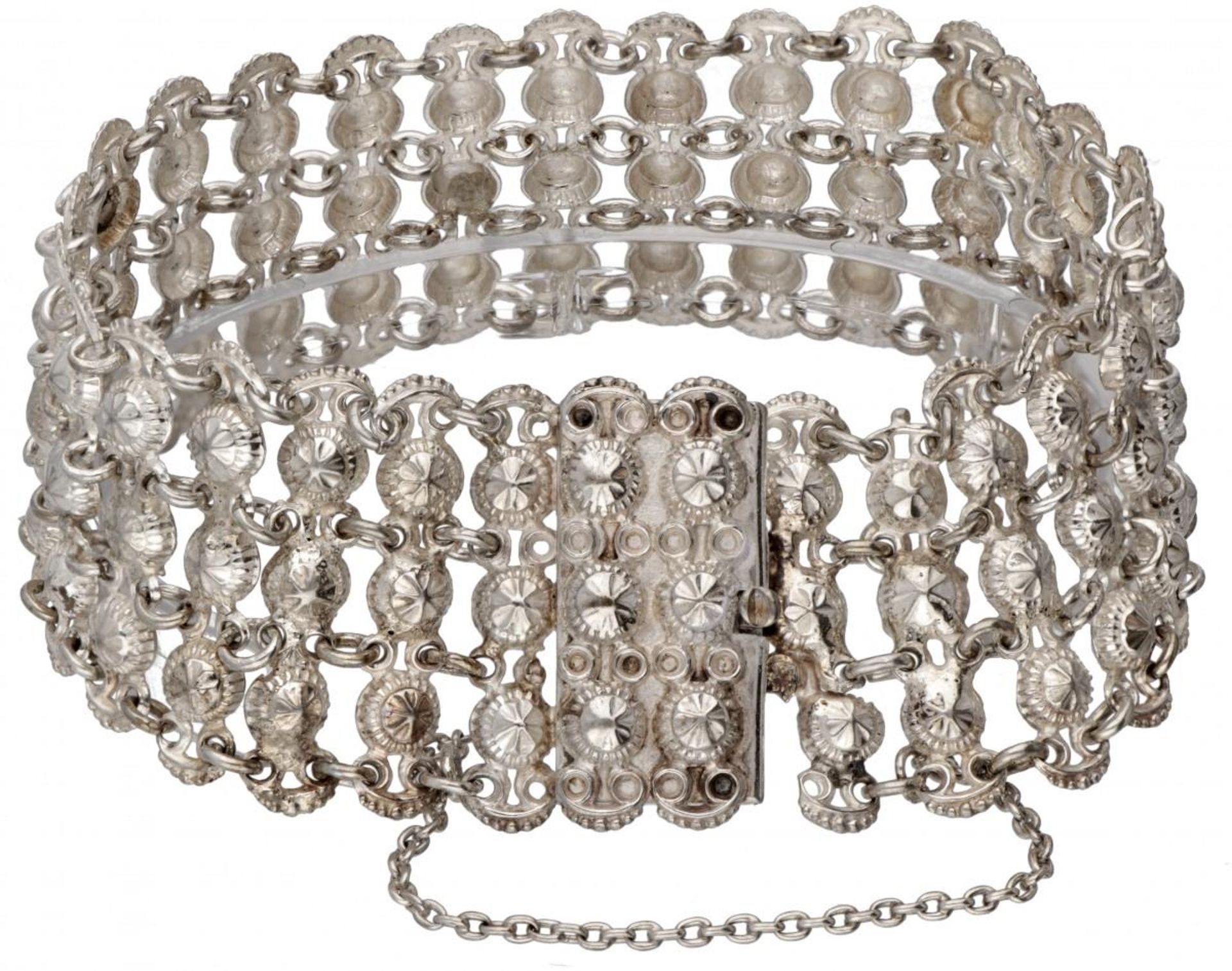 Sterling silver antique Dutch costume bracelet. - Image 2 of 2