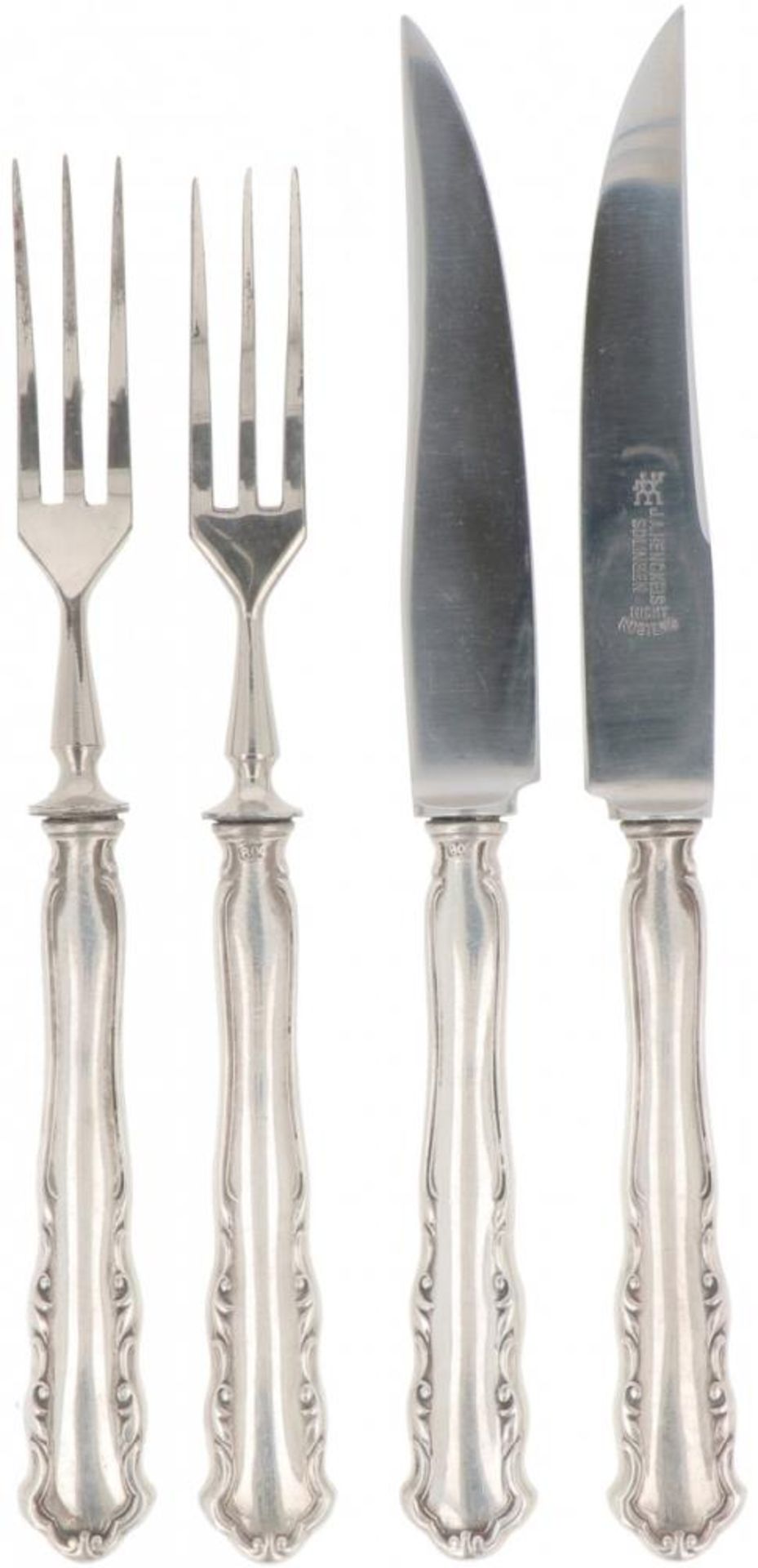 (12) piece set of silver fruit cutlery. - Bild 2 aus 4