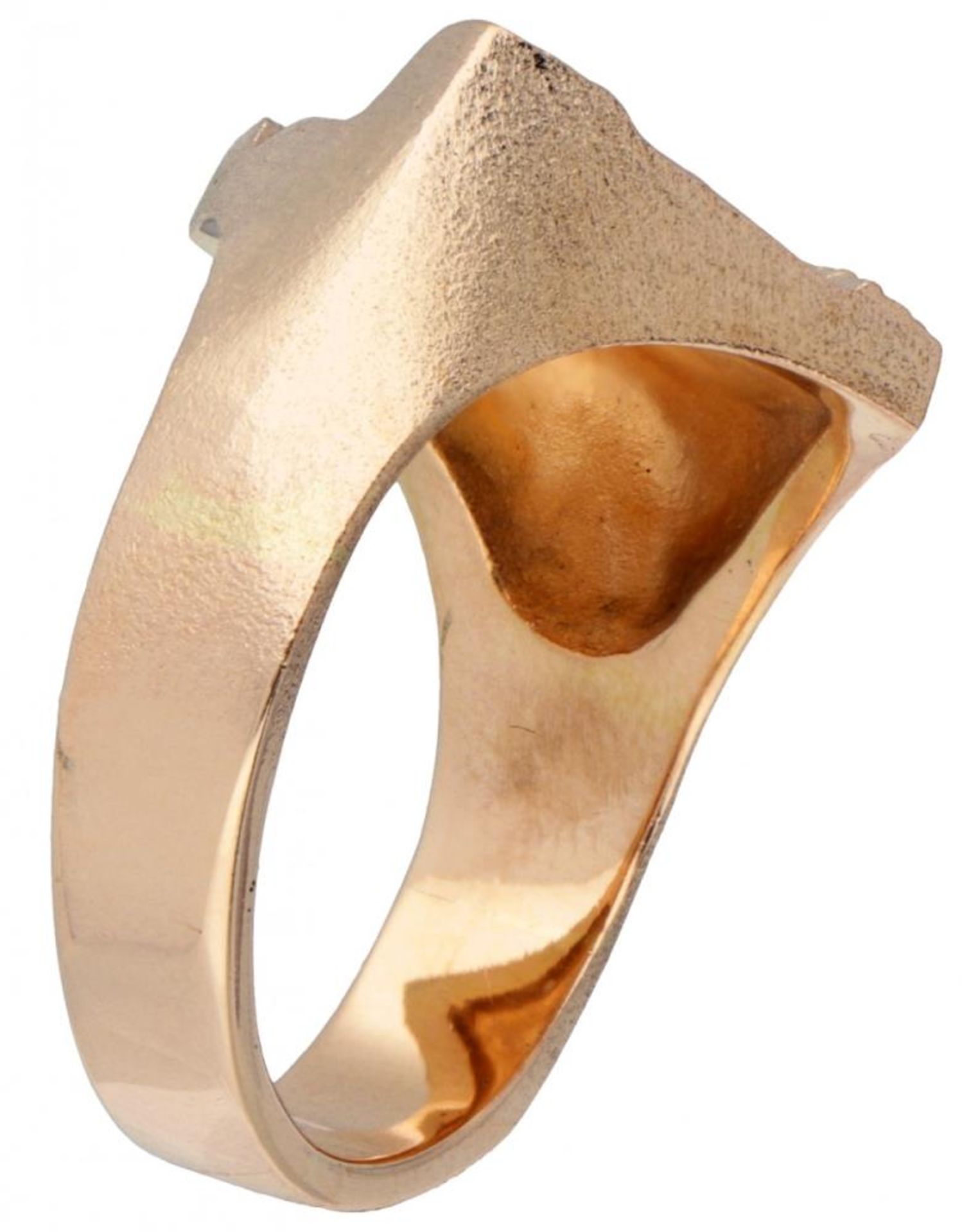 14K. Yellow gold 'Ikon' ring by Finnish designer Björn Weckström for Lapponia. - Bild 2 aus 3