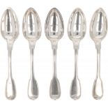 (5) piece set dinner spoons (Pierre-Joseph Dehanne 1785-1806) silver.