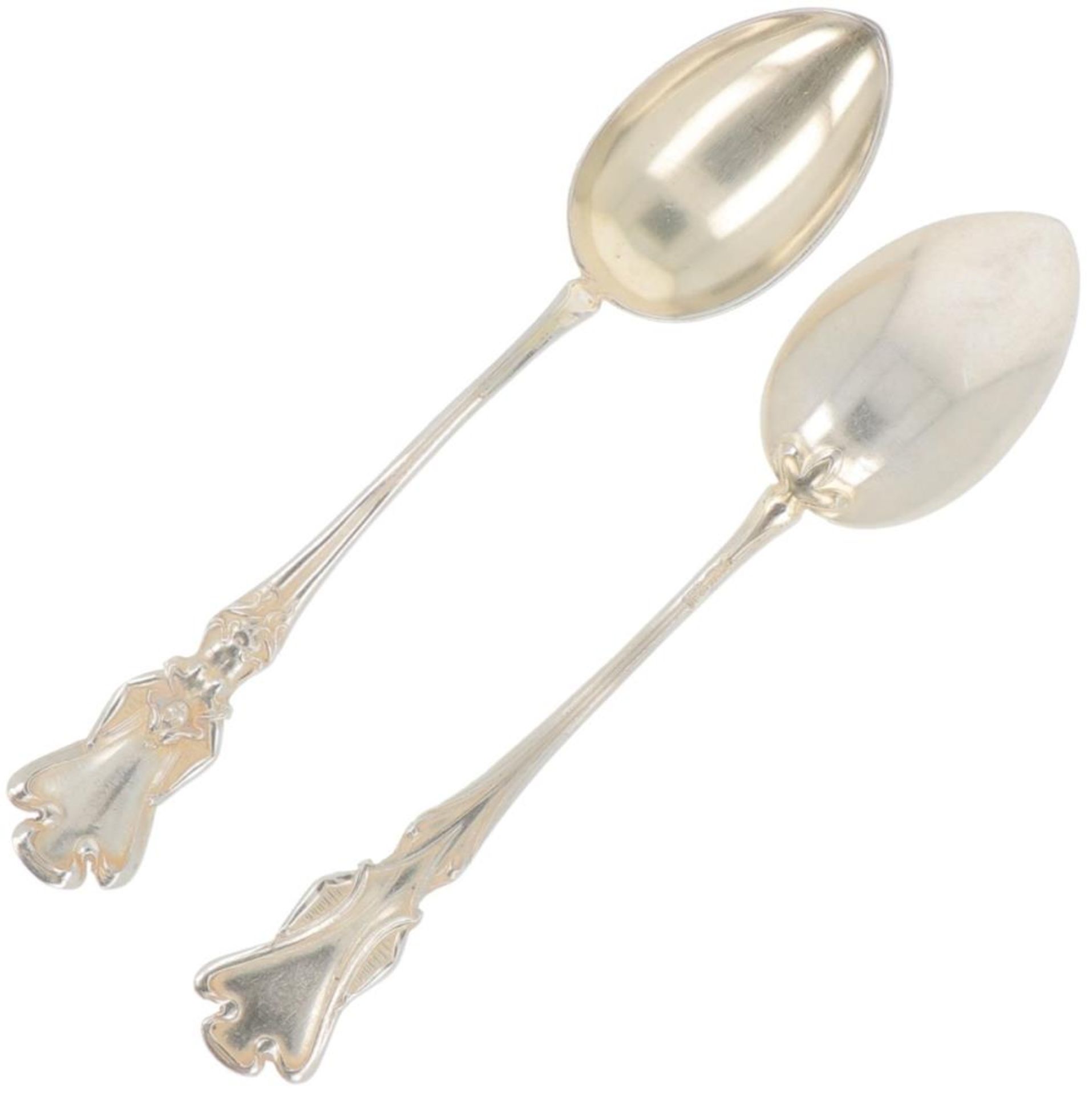 (12) piece set of silver teaspoons. - Image 2 of 3