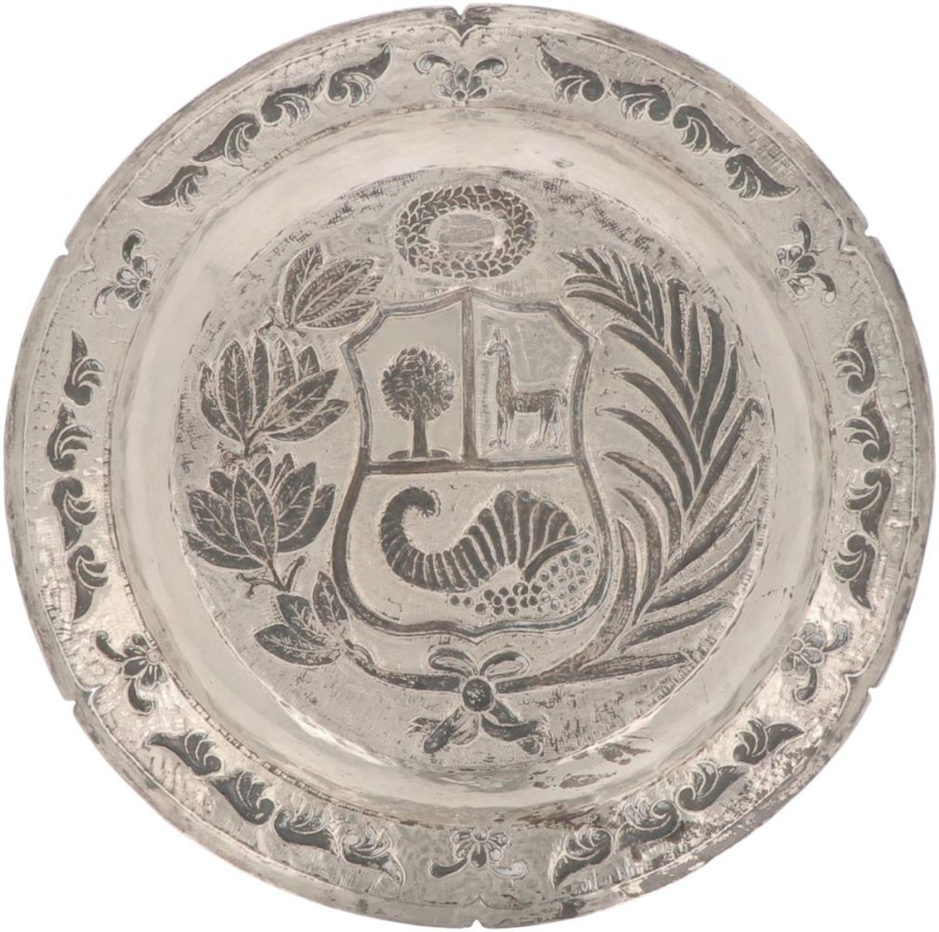 Wall plate silver. - Bild 2 aus 3