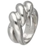 Sterling silver twisted Hermès ring.