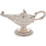 Oil lamp silver.