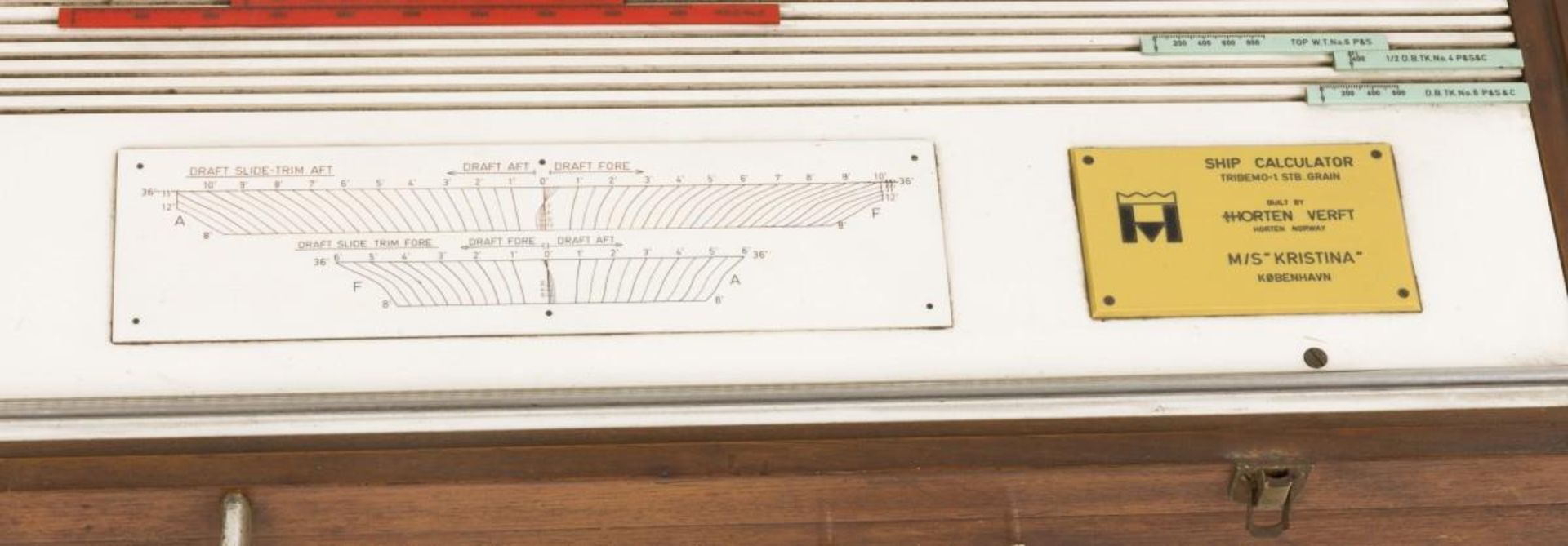 A ship calculator, Denmark, 2nd half 20th century. - Image 3 of 4