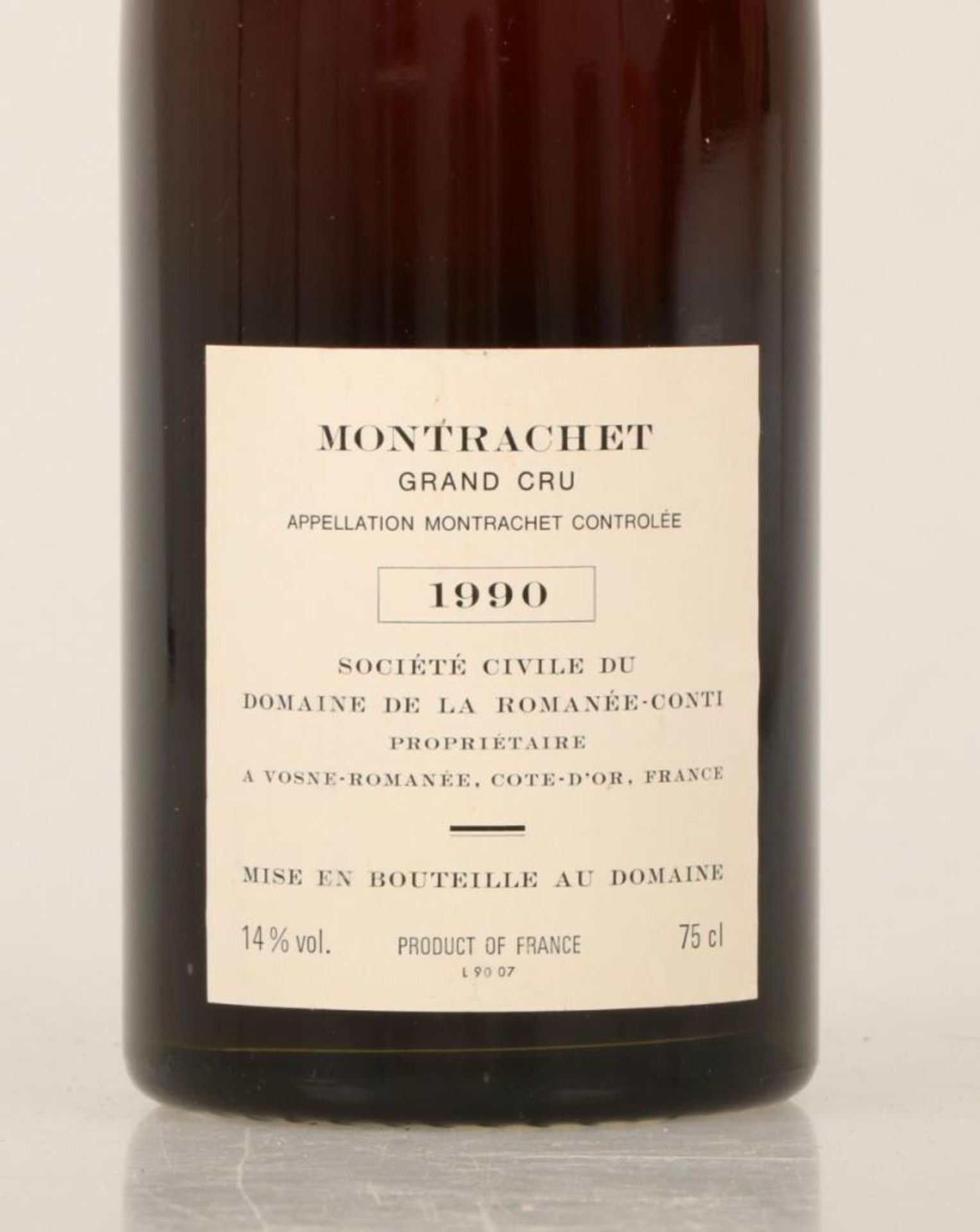 Domaine de la Romanée-Conti - Montrachet - Grand Cru - 1990. - Bild 3 aus 3