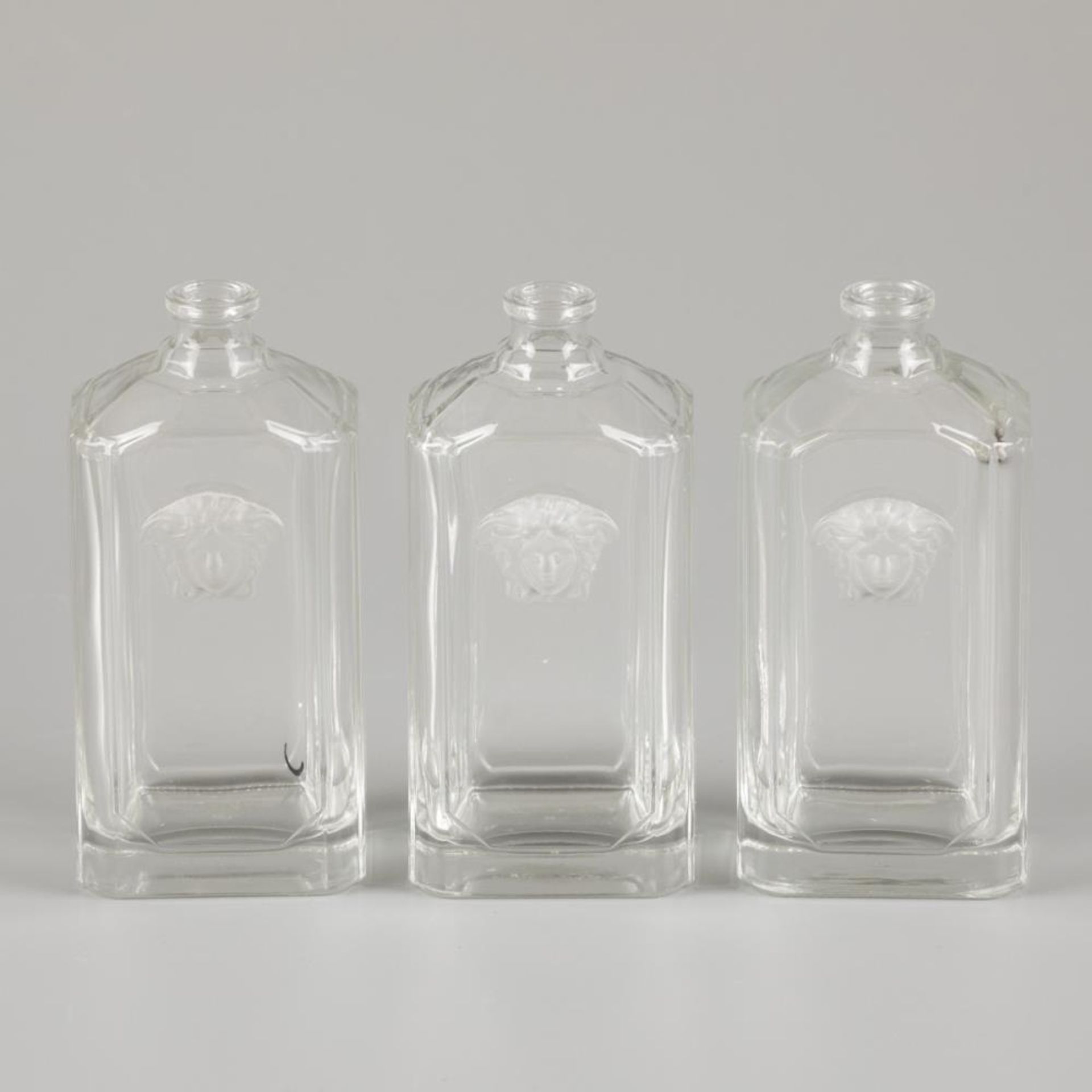 A lot of (5) glass oil lamps decorated with medusa. Rosenthal for Versace. - Image 3 of 5