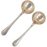 (2) sauce spoons silver.