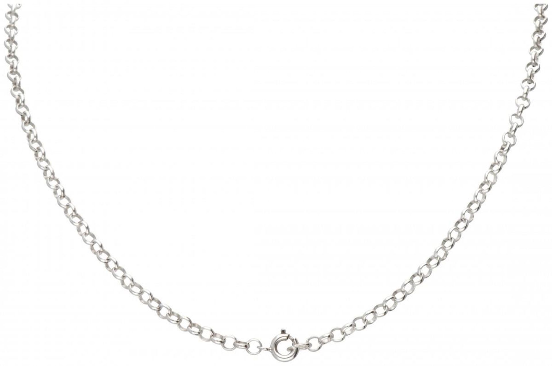 Silver necklace with a tiger eye pendant by Finnish designer Kupittaan Kulta. - Bild 3 aus 3
