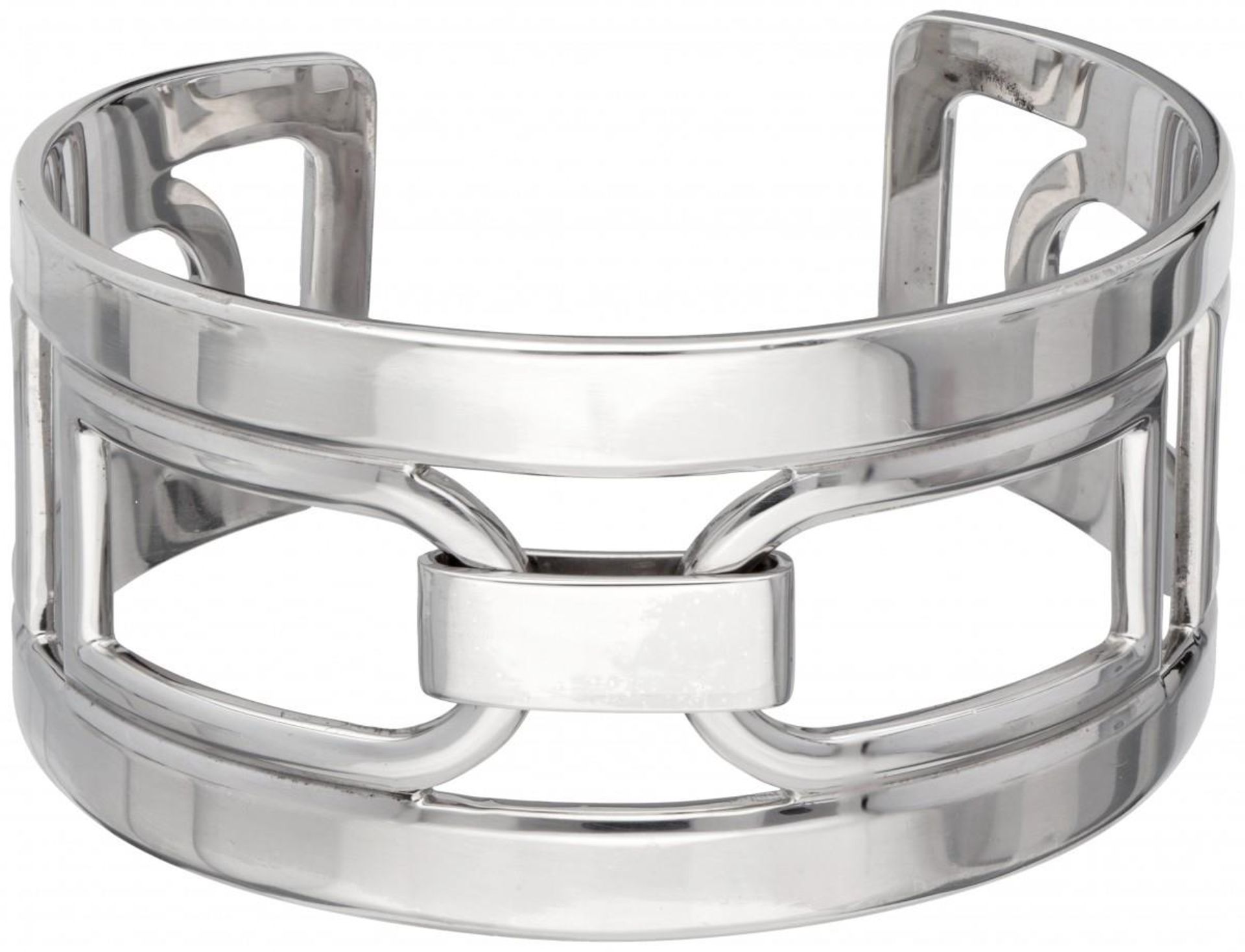 Sterling silver Delvaux cuff bracelet.