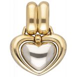 18K. Bicolor gold heart-shaped Chimento pendant.