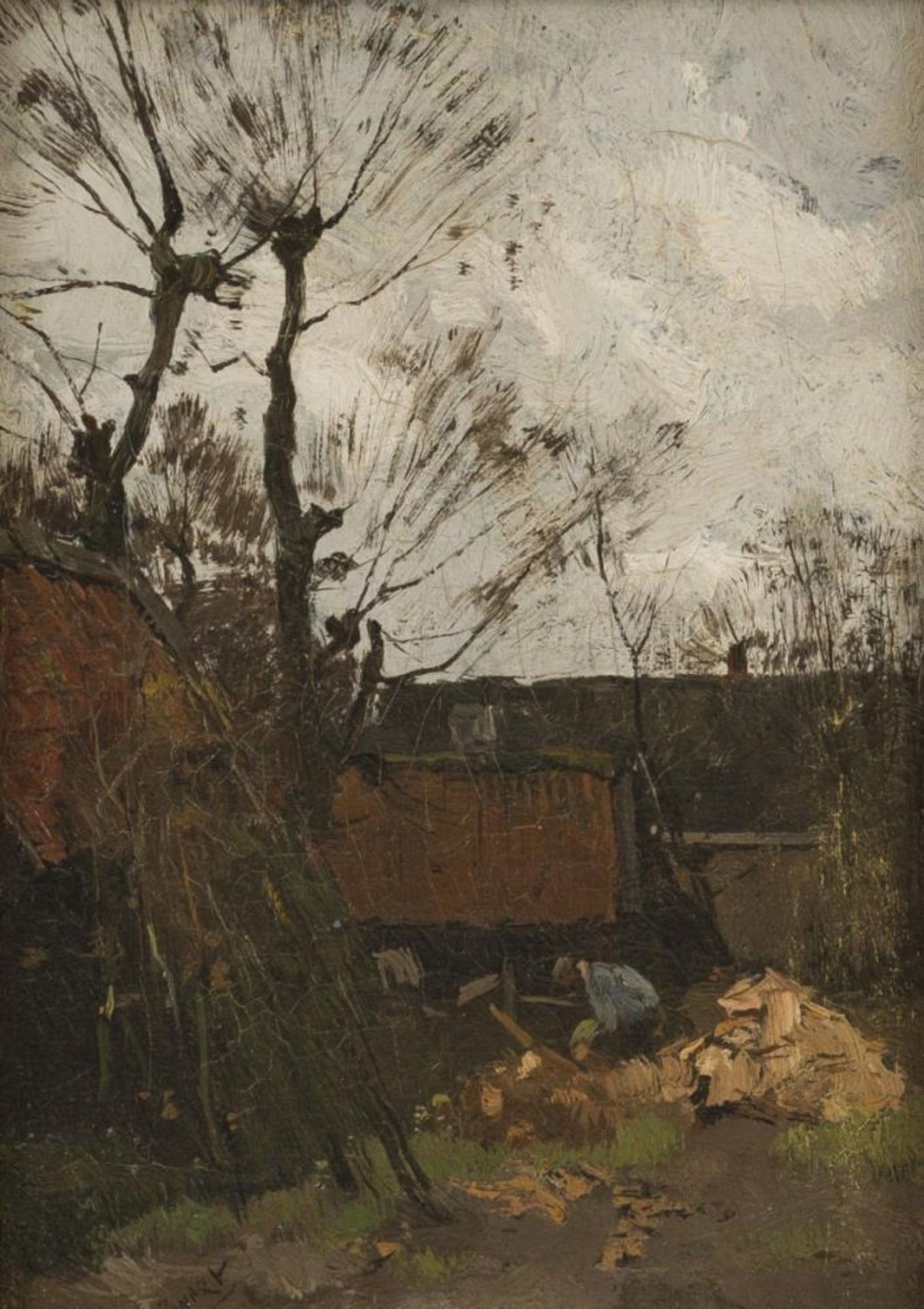 Toegeschreven Willem de Zwart (The Hague 1862 - 1931), A farmyard.