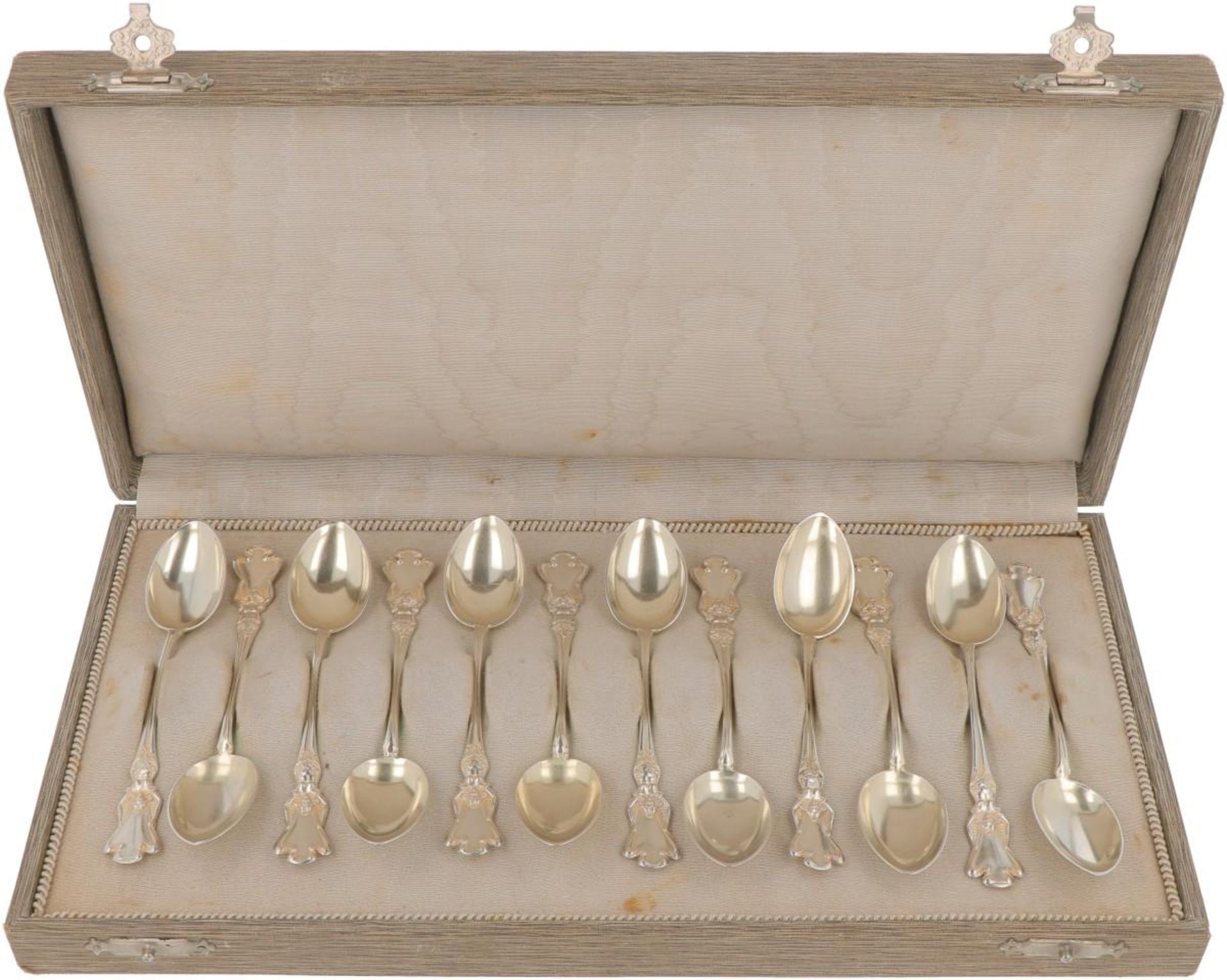 (12) piece set of silver teaspoons.