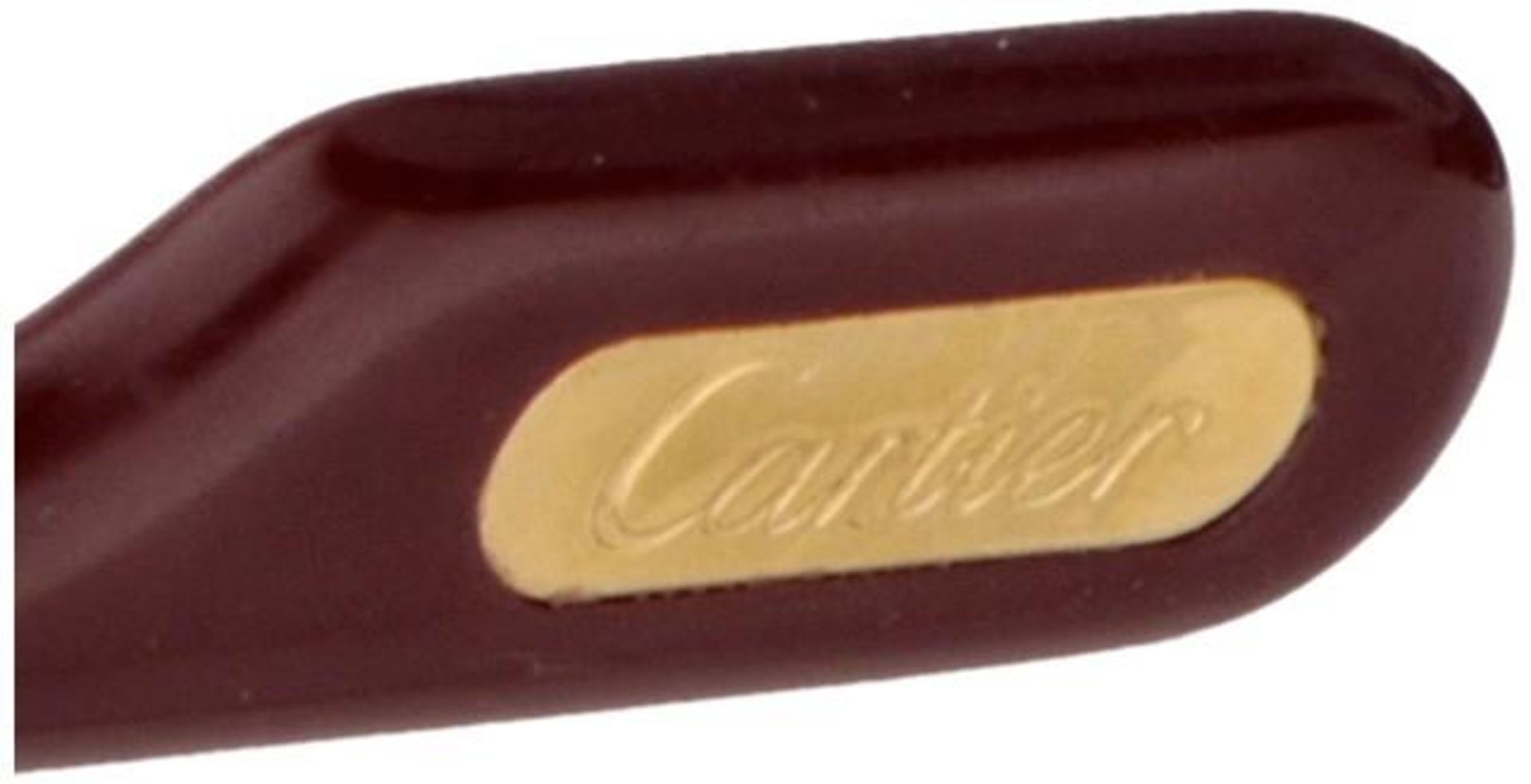 18K. Gold plated Cartier 'C Decor' rimless vintage sunglasses with brown lenses. - Image 7 of 7