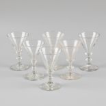 A set of (6) wine glasses, early 19th century.