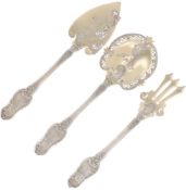 (3) piece set hors-d'oeuvre cutlery silver.