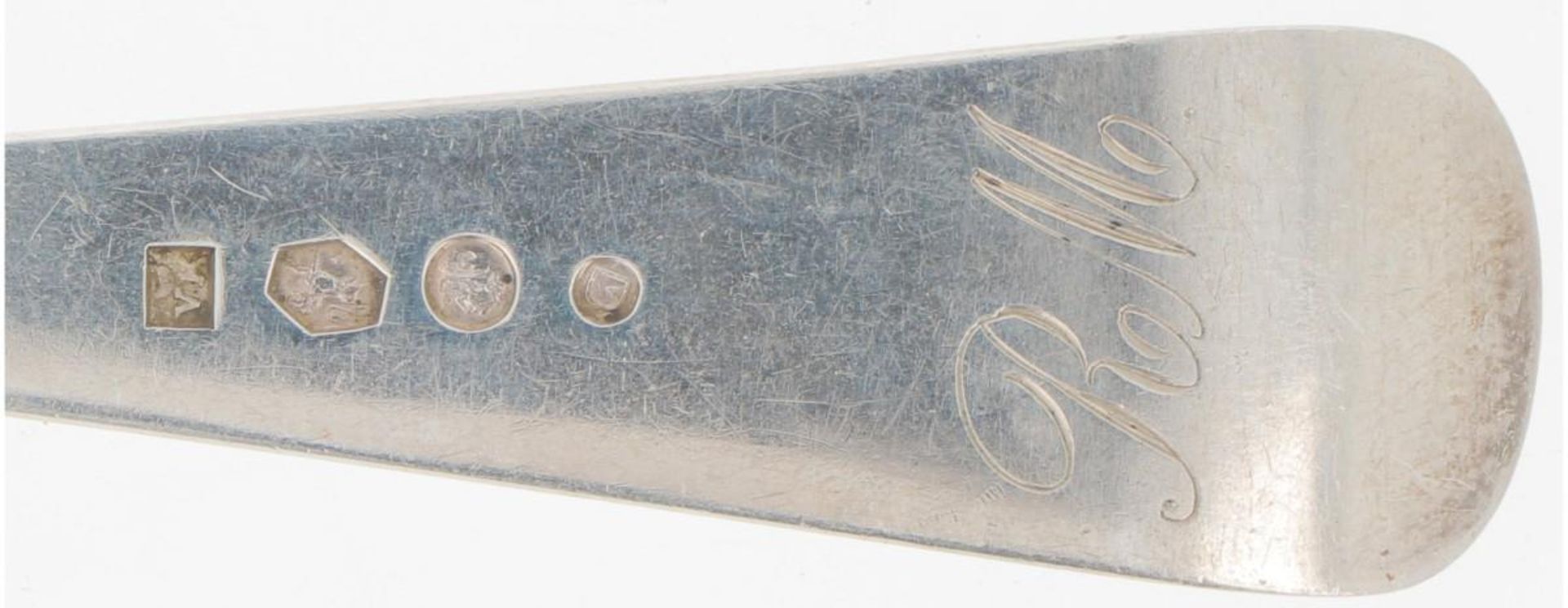 (12) piece set spoons & forks "Haags Lofje" silver. - Bild 4 aus 4