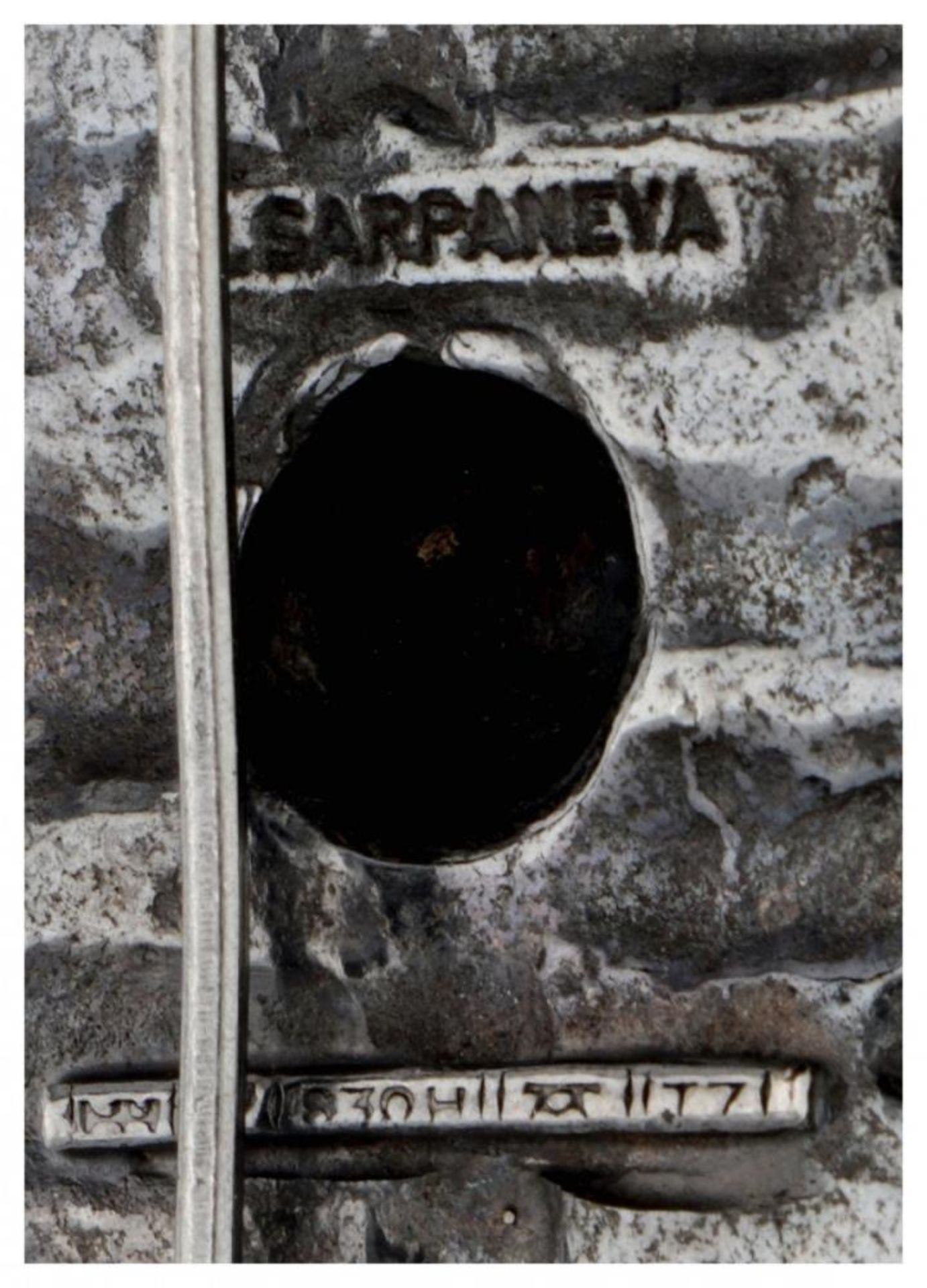 830 Silver brooch by Finnish designer Pentti Sarpaneva for Turun Hopea. - Bild 3 aus 3