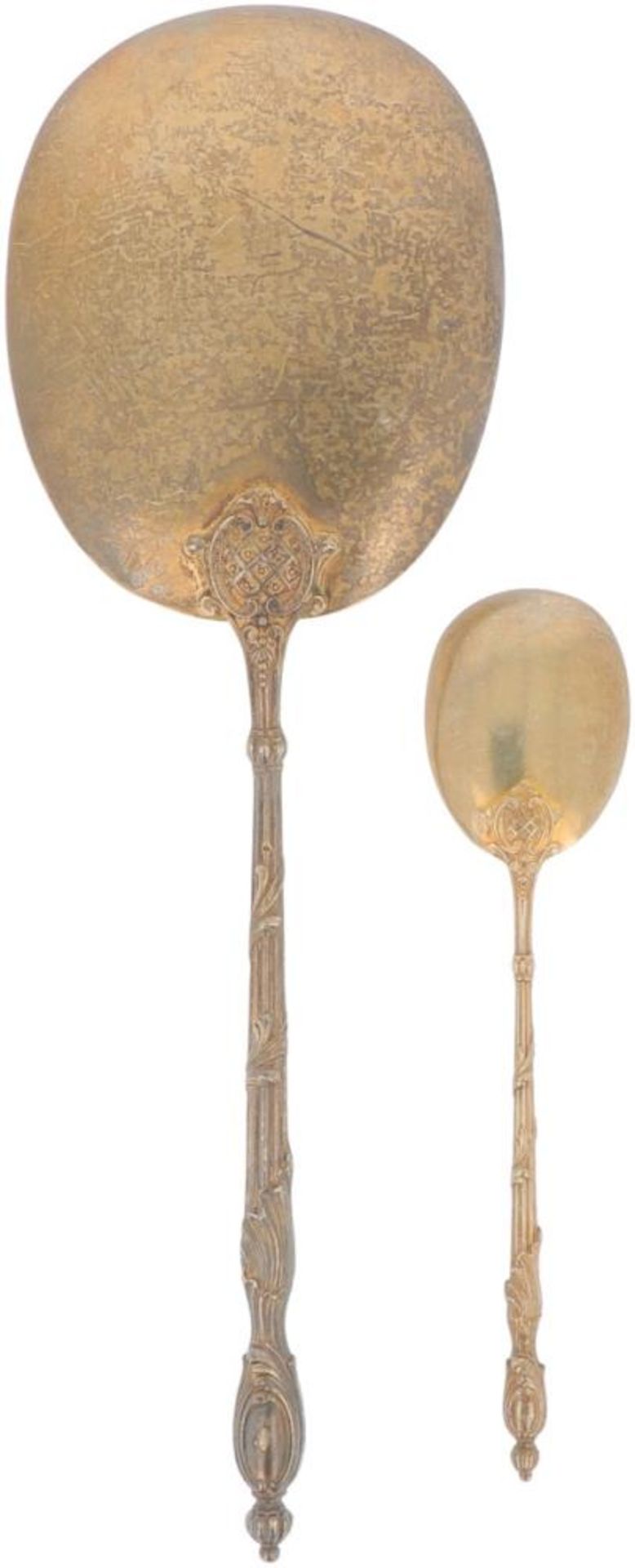 (12) piece set of ice cream scoops & ice cream scoop silver. - Image 2 of 3