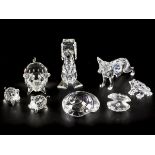 (8) part lot Swarovski miniatures.