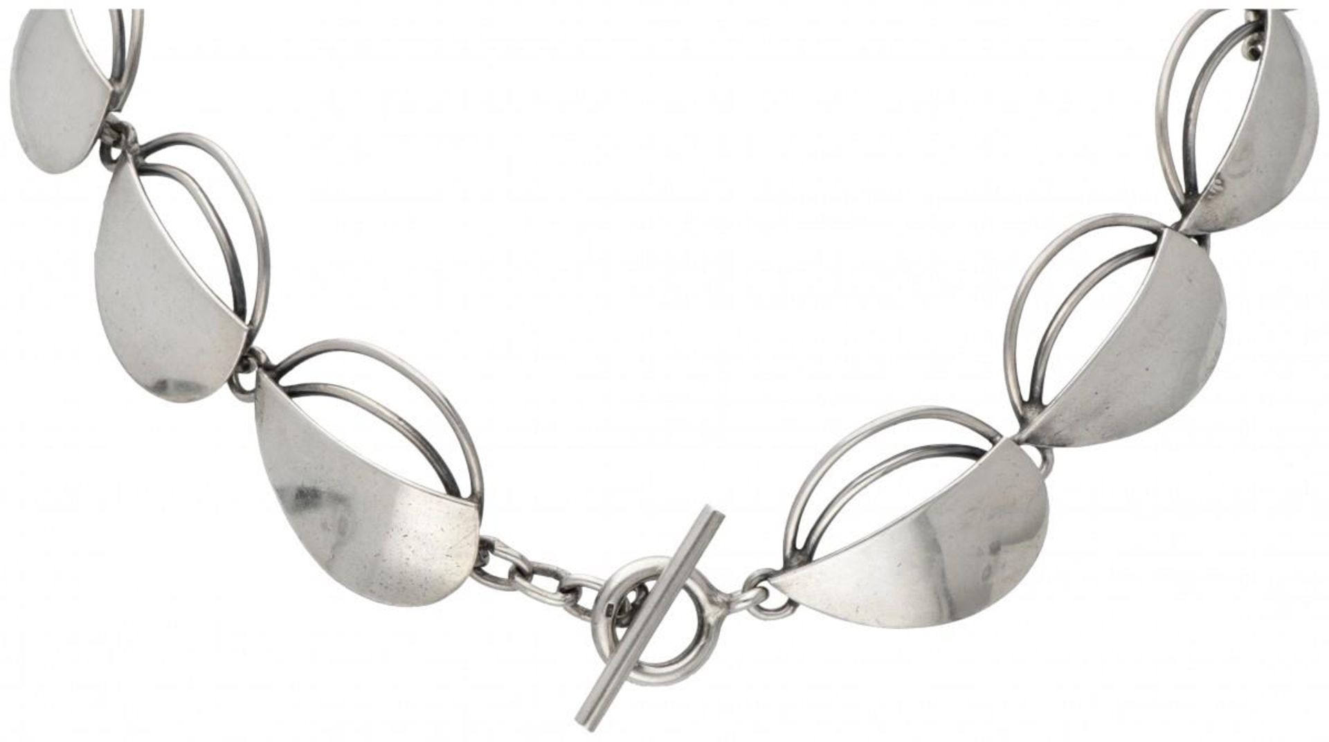 835 Silver link necklace by Danish designer Carl Ove Frydensberg. - Bild 2 aus 3
