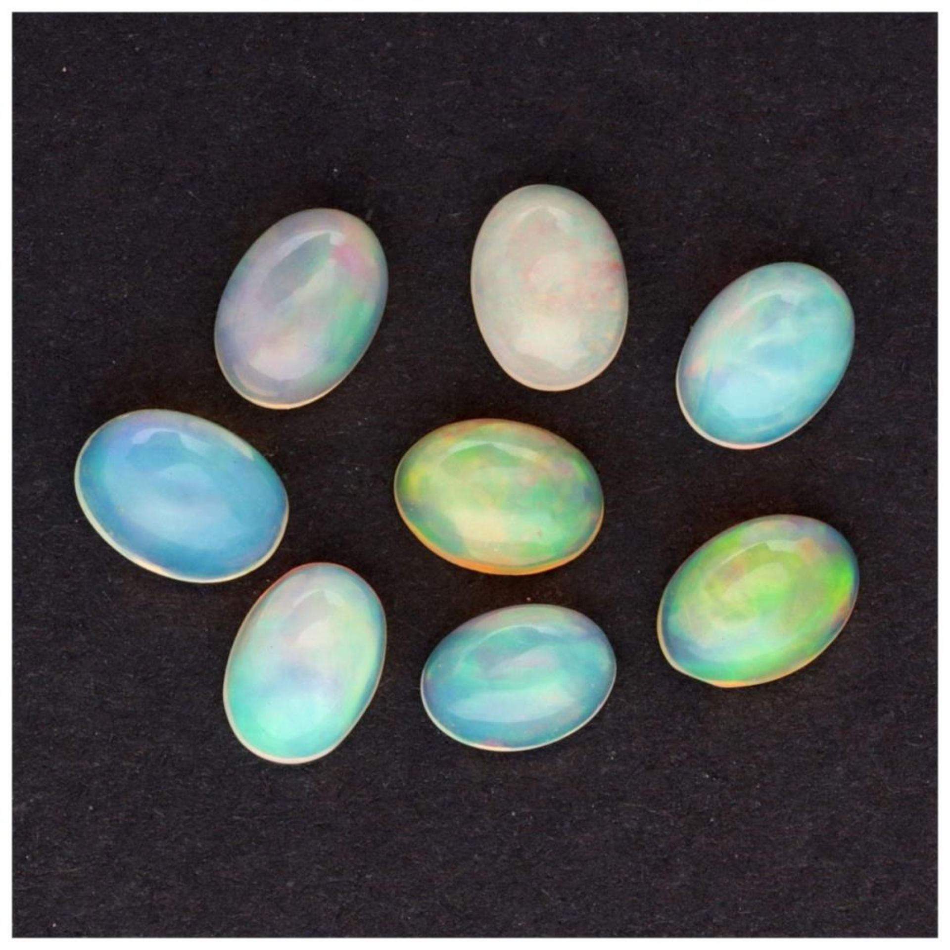 Lot of 8 GRA Certified Natural Opal Gemstones 4.43 ct. in total. - Bild 2 aus 4