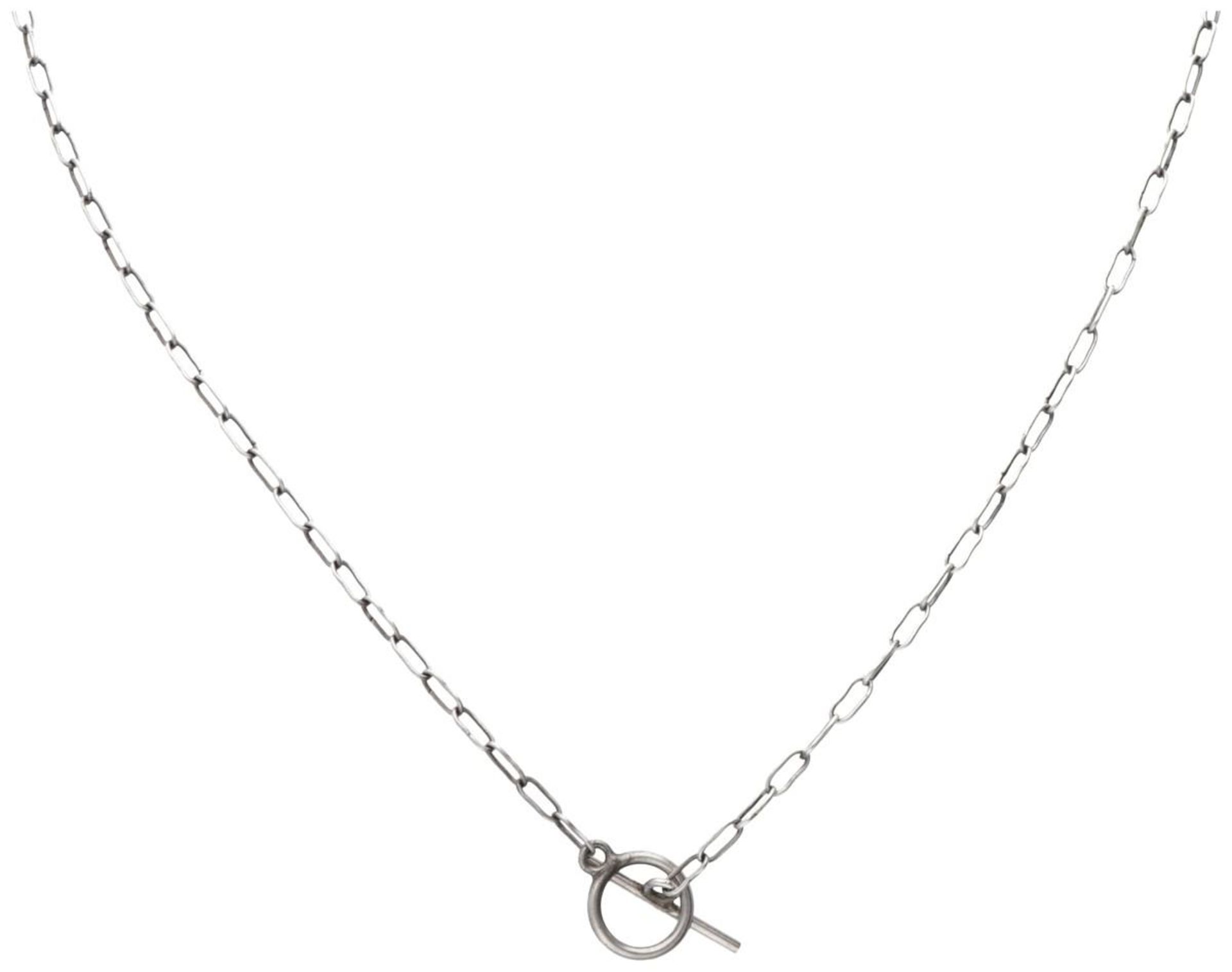 Sterling silver necklace with no.97 'Robin in a Heart' pendant by Arno Malinowski for Georg Jensen. - Bild 3 aus 4
