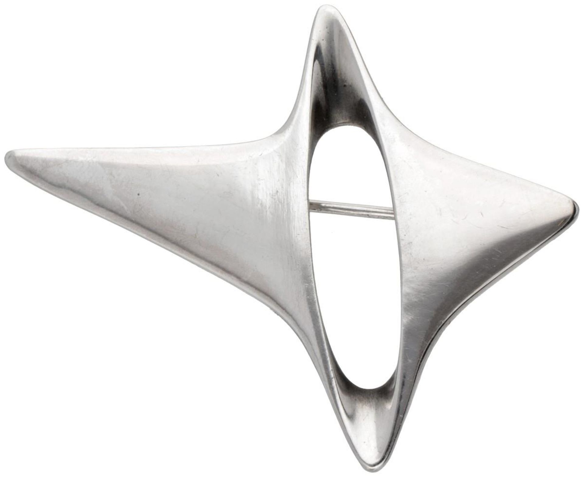 Sterling silver no.339 'Star' brooch by Henning Koppel for Georg Jensen.